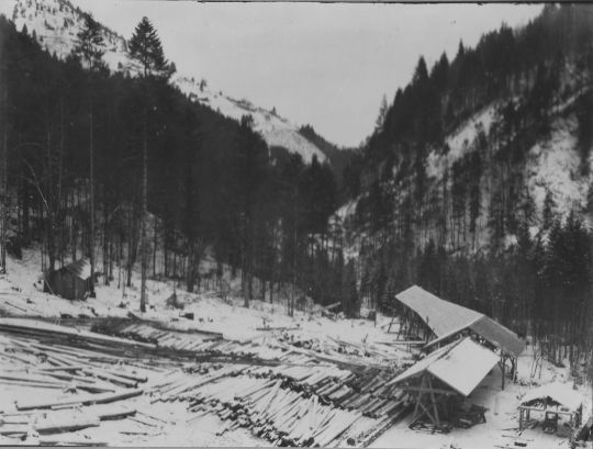 Foto Ladestation der Drahtseilriese bei Feldkirch im Saminatobel.
