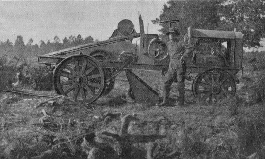 Foto Stockrodung mit Traktor mit Spill
