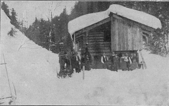 Foto "Holzarbeiterhütte im Schnee"