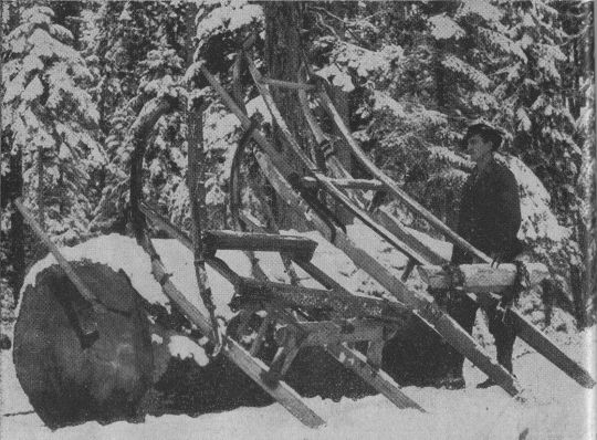 Foto "Links Tiroler Schlitten, rechts Waldler-Blöcherschlitten"