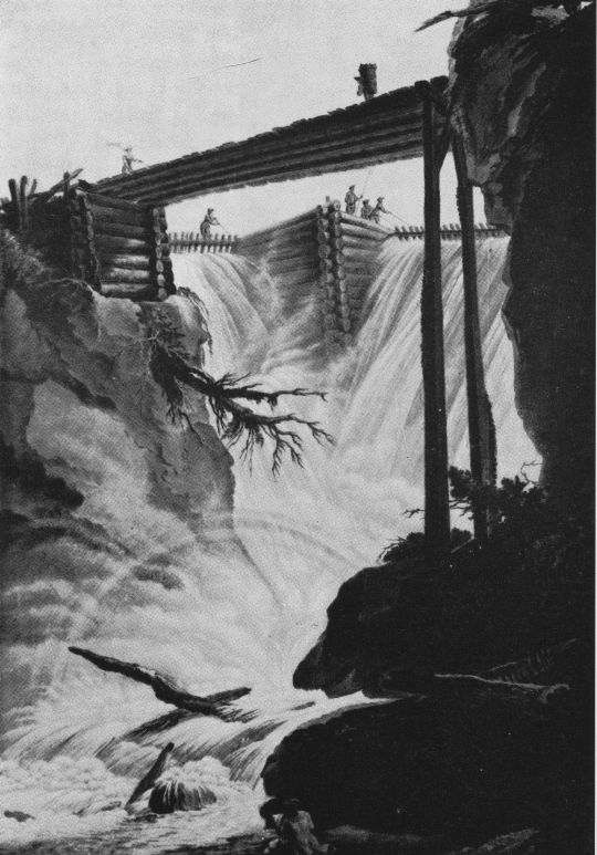 Foto "Schwellenwerk im Gadmenwasser, errichtet 1770"