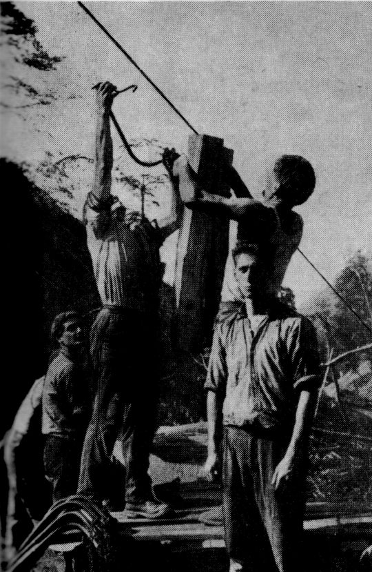 Foto "Beladen einer Lasso-Anlage von einer Beladeplattform aus"