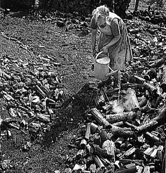Foto "Im Napfgebiet wird das alte Gewerbe der Holzkohlenbereitung noch immer ausgeübt"