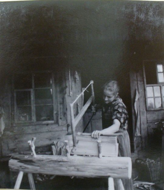 Foto Herstellung von Schindeln