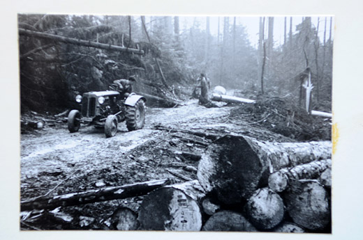 Foto Rücken mit Traktor