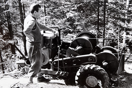 Foto Fahrbare Doppeltrommel Seilwinde